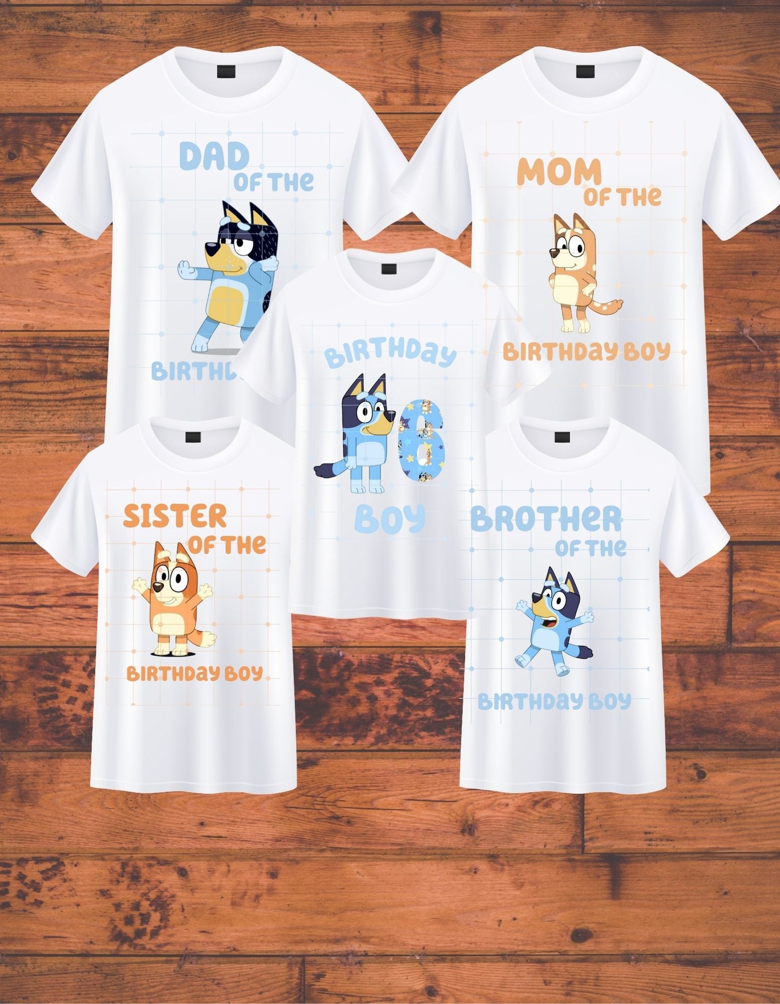 Bluey Family Birthday Shirts, Printable Transfer